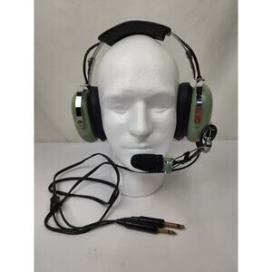 David Clark Aviation H10-40 Aviation Headset w/ Dual Plugs w/ M-4 Mic Untested